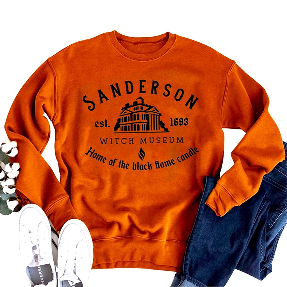 Sanderson Witch Museum Hocus Pocus Inspired Halloween Crewneck Sweatshirt Small